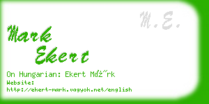 mark ekert business card